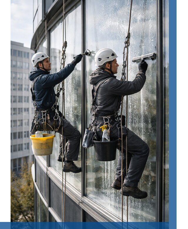 Мойка панорамных окон в Магнитогорске от 362 р. заказать у ВЫСОТНИК-Мгн
