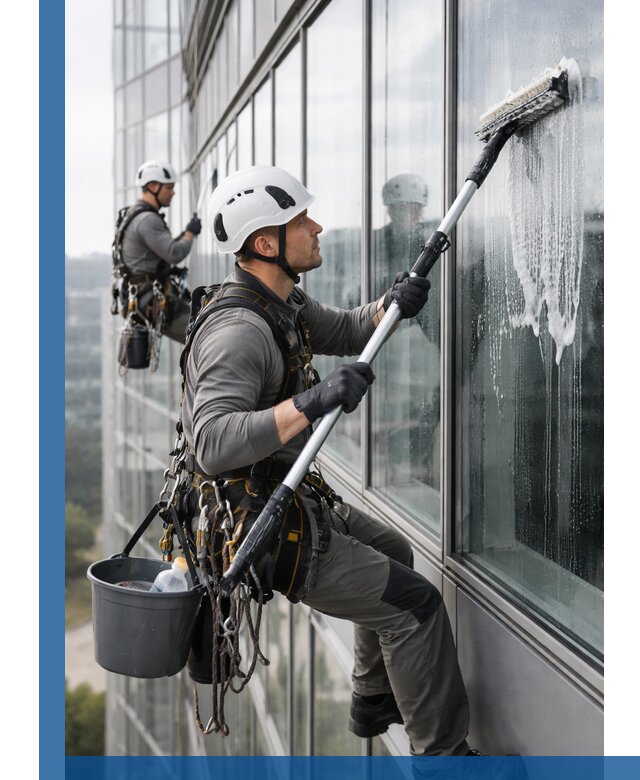 Высотная мойка сплошного остекления с выездом в Магнитогорске