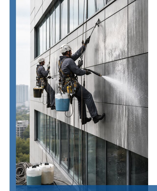 Профессиональная мойка вентилируемых фасадов в Магнитогорске