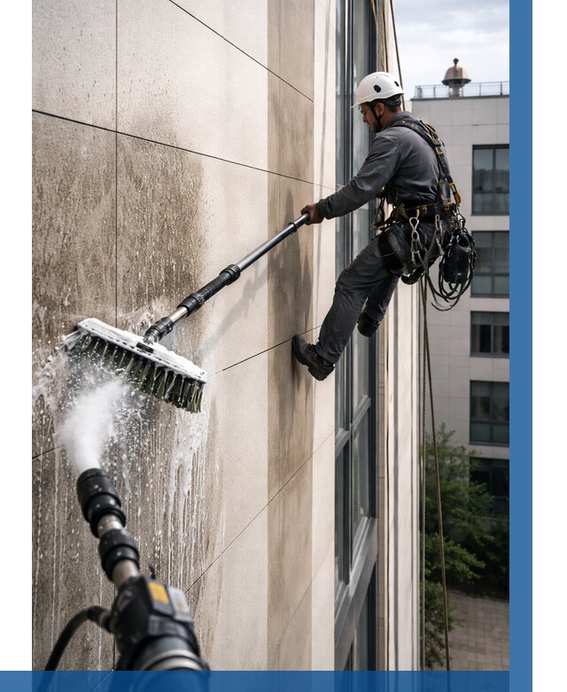 Мойка фасада из керамогранита в Магнитогорске от 310 р. | ВЫСОТНИК-Мгн