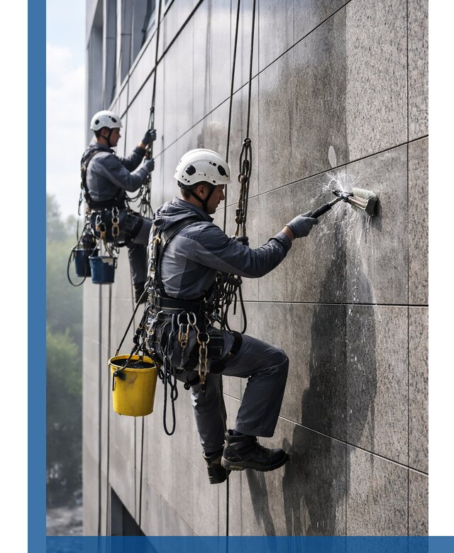 Профессиональная мойка фасада из керамогранита в Магнитогорске