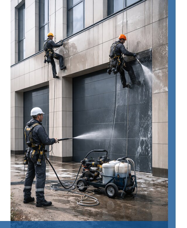 Послестроительная мойка фасада в Магнитогорске от 310 р. | ВЫСОТНИК-Мгн