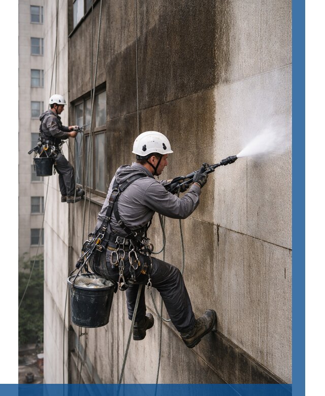 Очистка фасада от копоти в Магнитогорске от 259 р. | ВЫСОТНИК-Мгн