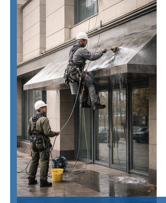 Профессиональная мойка козырьков и навесов в Магнитогорске