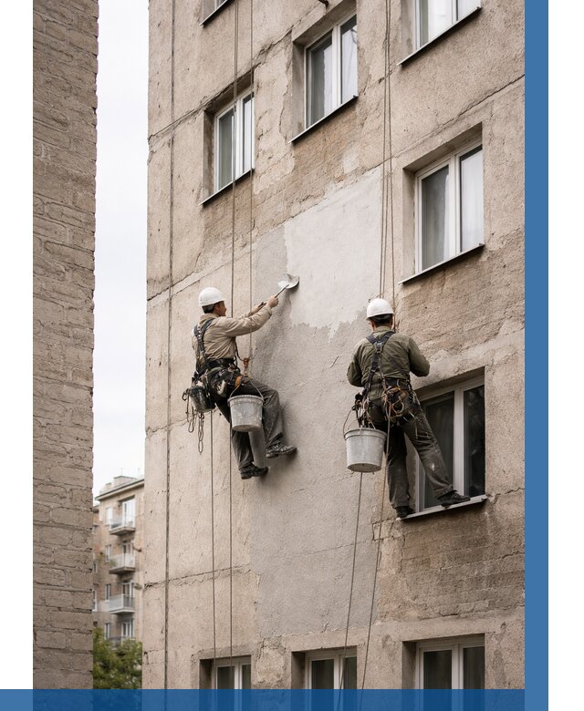 Косметический ремонт фасада в Магнитогорске от 1138 р. | ВЫСОТНИК-Мгн