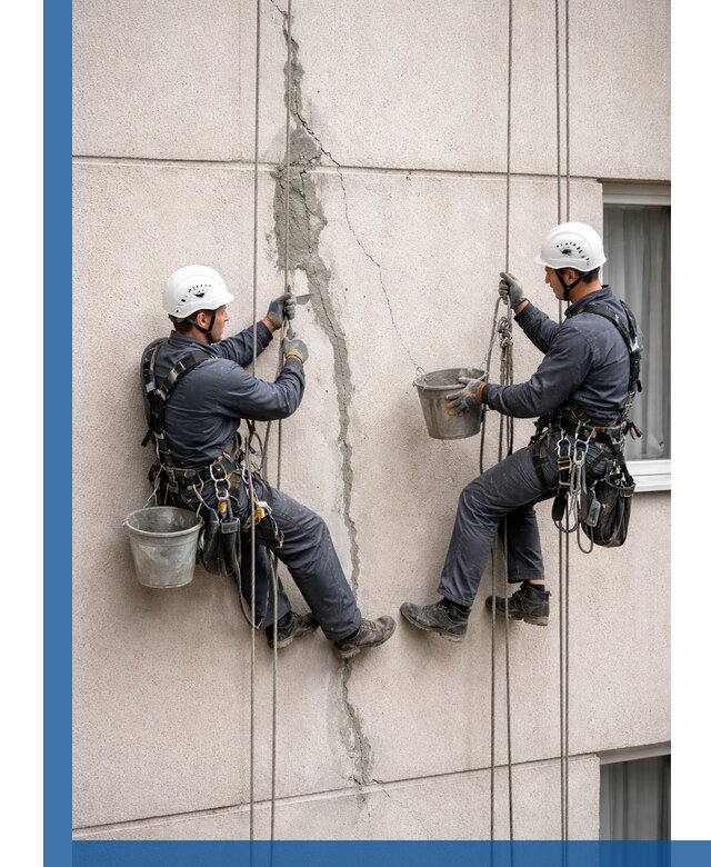 Заделка трещин на фасаде в Магнитогорске с гарантийным ремонтом