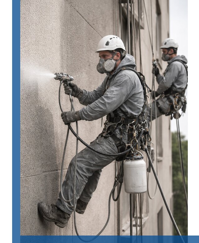 Безвоздушная покраска фасадов зданий в Магнитогорске профессионально