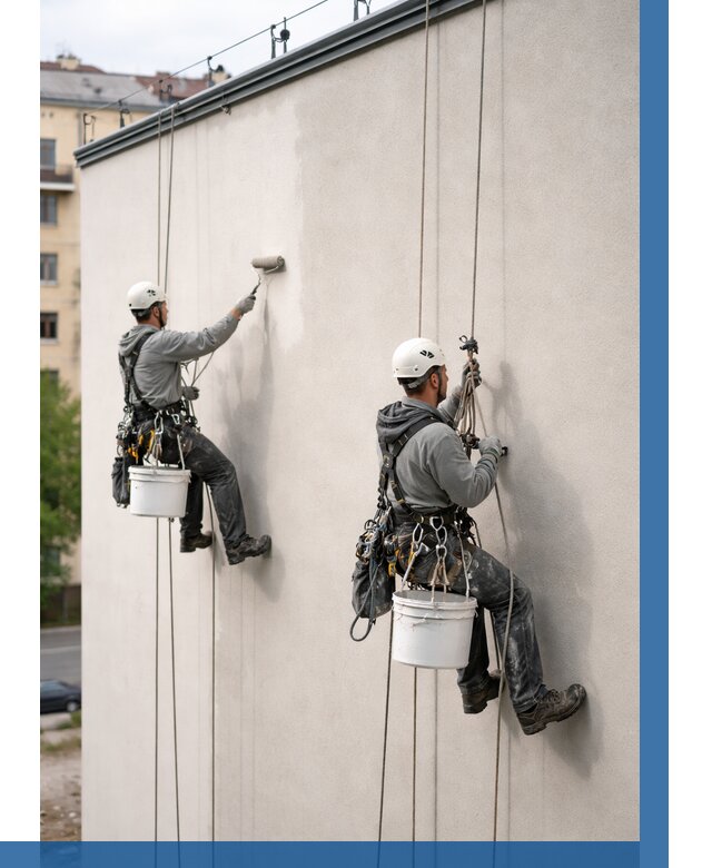 Покраска оштукатуренного фасада в Магнитогорске от 331 р. | ВЫСОТНИК-Мгн