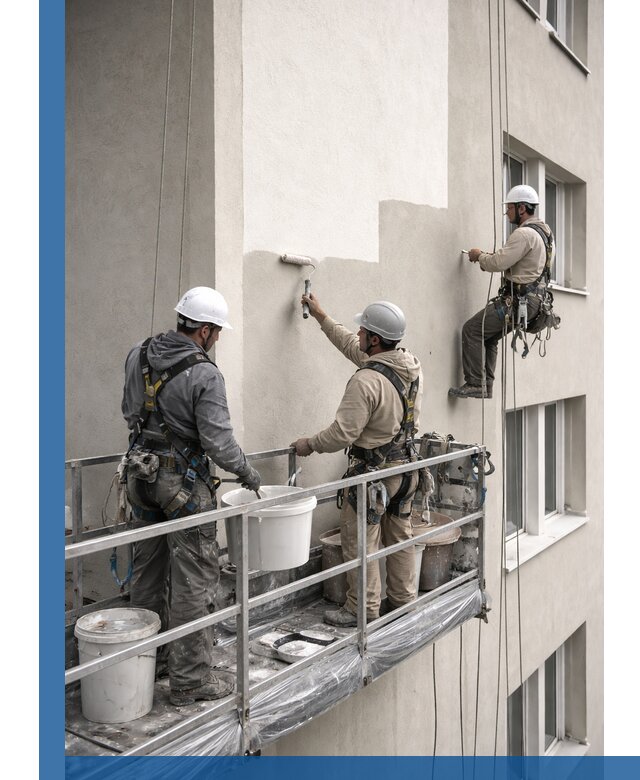 Покраска оштукатуренного фасада в Магнитогорске под ключ с гарантией