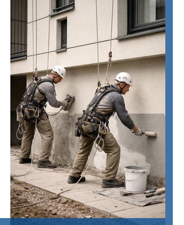 Окраска цоколя здания в Магнитогорске от 466 р. под ключ | ВЫСОТНИК-Мгн