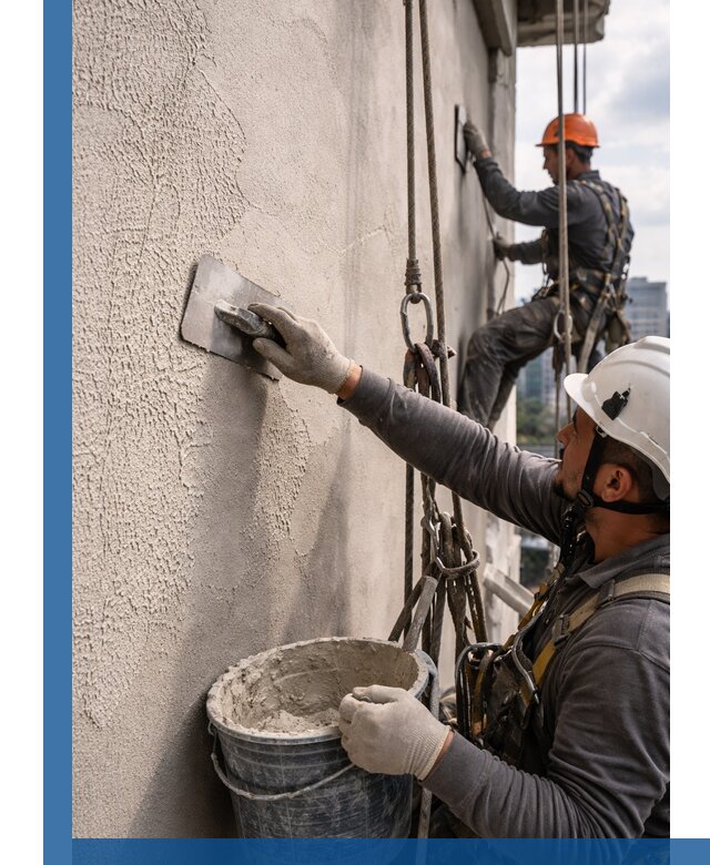 Декоративная штукатурка фасада с утеплением и защитой в Магнитогорске