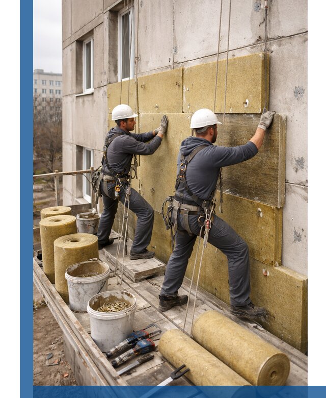 Утепление фасада минватой в Магнитогорске под ключ с гарантией