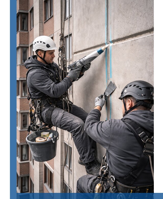 Вторичная герметизация швов фасада и кровли в Магнитогорске