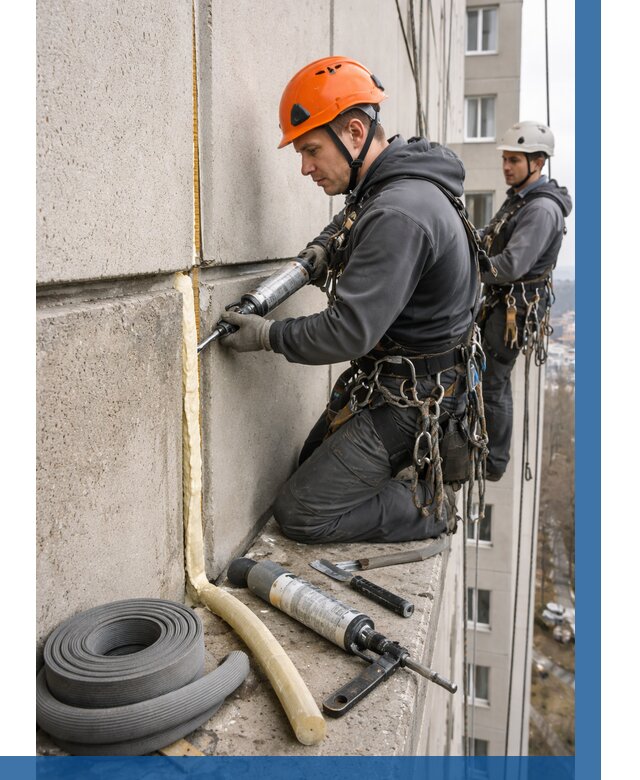 Теплый шов межпанельные швы в Магнитогорске от 724 р. | ВЫСОТНИК-Мгн