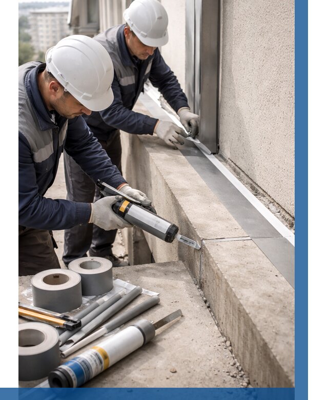 Герметизация примыкания балкона в Магнитогорске от 4655 р. | ВЫСОТНИК-Мгн