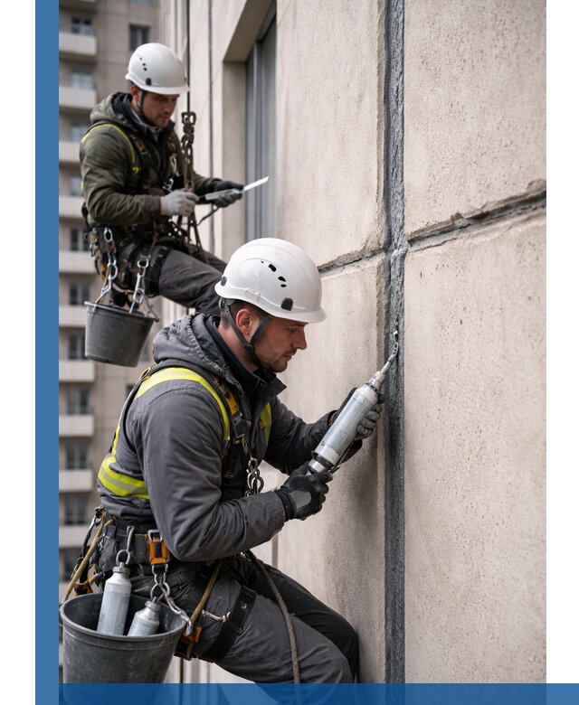 Герметизация деформационных швов фасада в Магнитогорске качественно