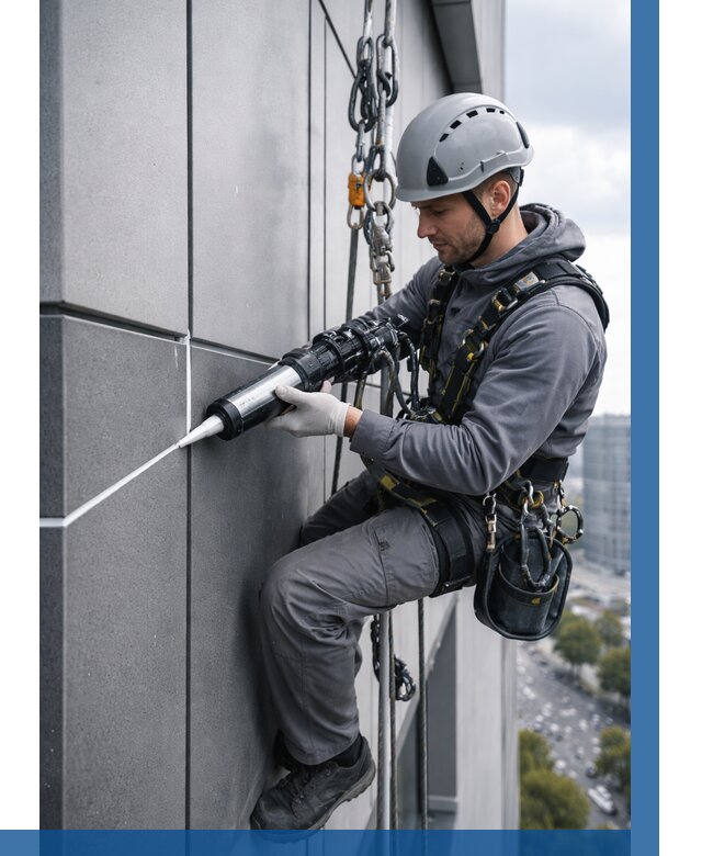 Герметизация стыков фасадных панелей в Магнитогорске от 6724 р.| ВЫСОТНИК-Мгн