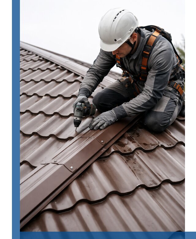 Ремонт металлочерепицы на крыше в Магнитогорске профессионально