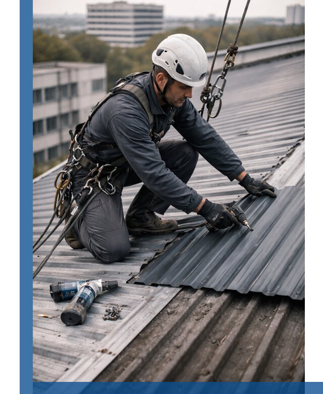 Ремонт профнастила на кровле в Магнитогорске, работы под ключ