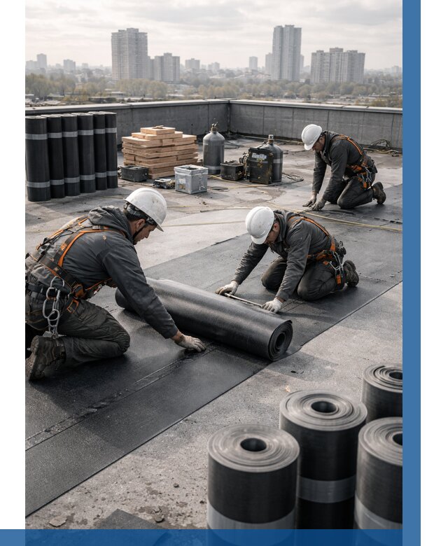 Монтаж мягкой кровли под ключ в Магнитогорске от 466 р. | ВЫСОТНИК-Мгн