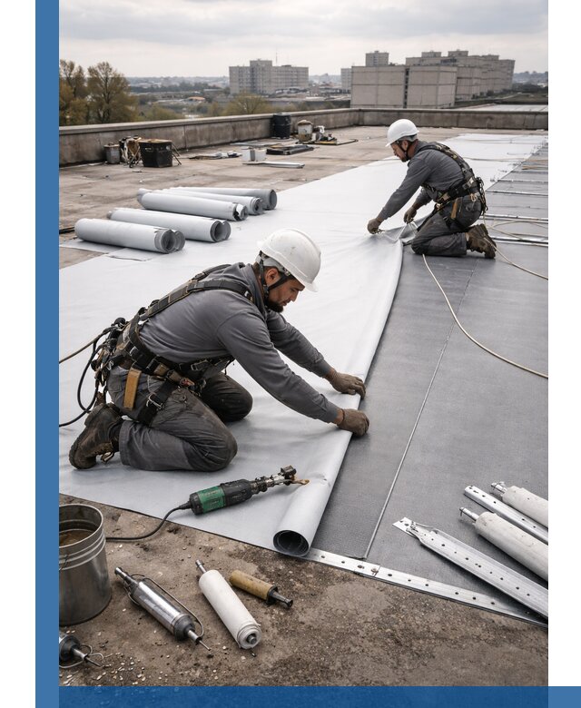 Монтаж мембранной кровли в Магнитогорске для промышленных зданий