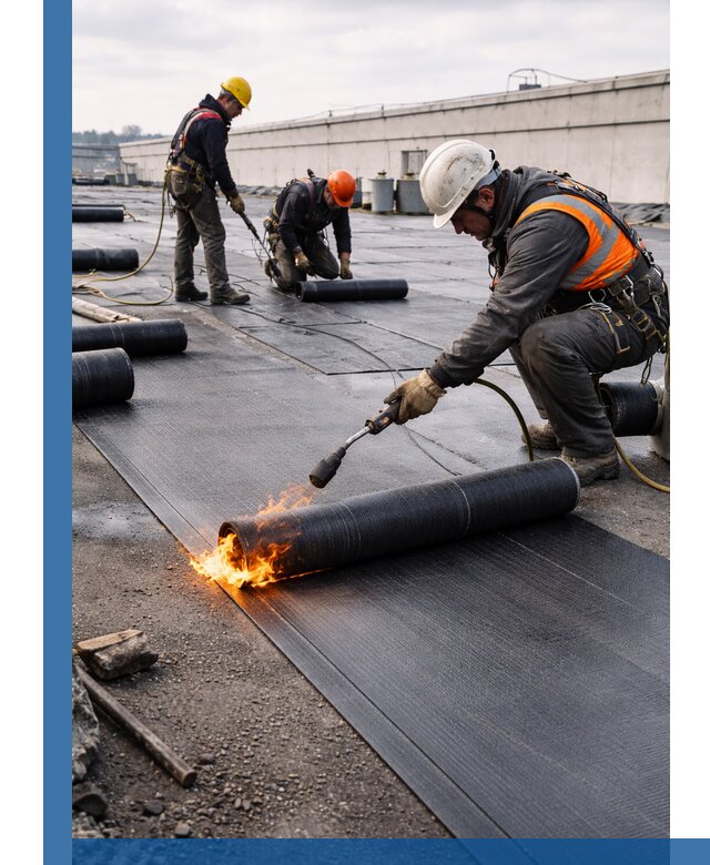 Монтаж наплавляемой кровли в Магнитогорске профессионально