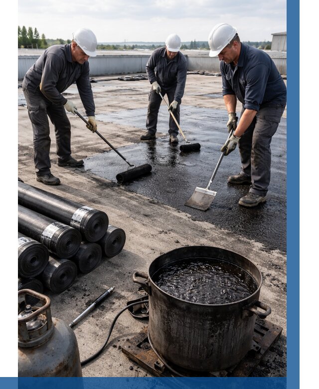 Гидроизоляция кровли мастикой в Магнитогорске от 621 р. | ВЫСОТНИК-Мгн