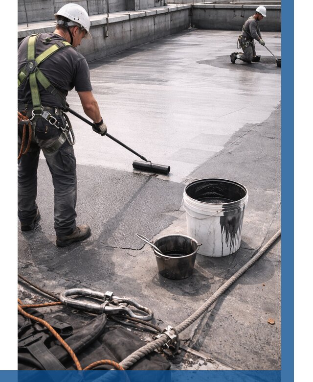 Гидроизоляция кровли жидкой резиной в Магнитогорске от 517 р. | ВЫСОТНИК-Мгн