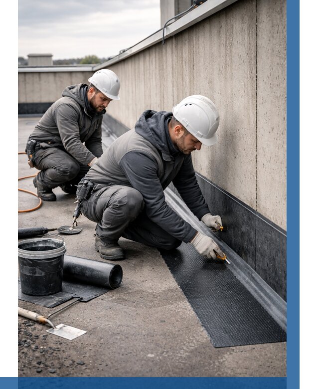 Гидроизоляция примыканий на кровле в Магнитогорске от 931 р. | ВЫСОТНИК-Мгн