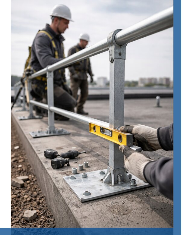 Монтаж кровельного ограждения в Магнитогорске от 1241 р. | ВЫСОТНИК-Мгн