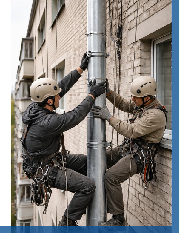 Замена водосточных труб в Магнитогорске от 6724 р. | ВЫСОТНИК-Мгн