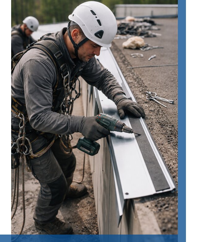 Монтаж капельника на кровле в Магнитогорске от 310 р. | ВЫСОТНИК-Мгн