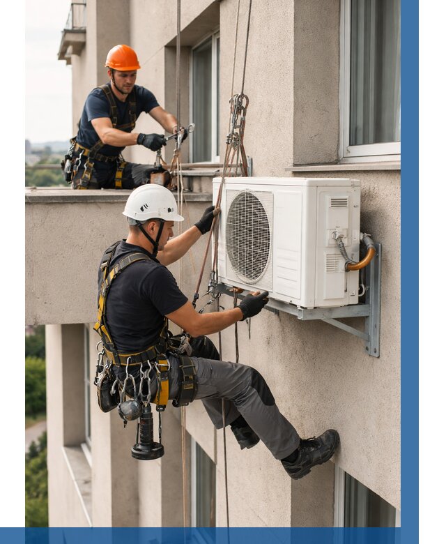 Монтаж внешнего блока кондиционера в Магнитогорске от 6724 р. | ВЫСОТНИК-Мгн