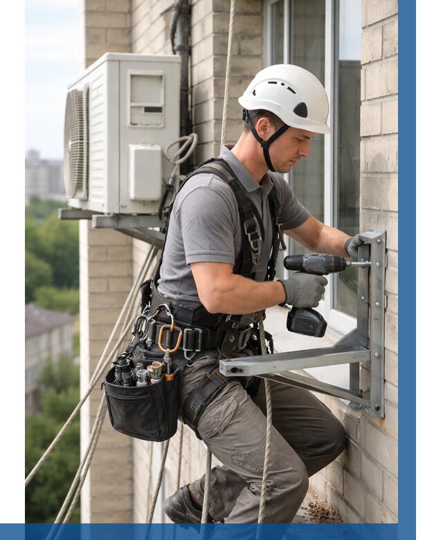 Установка кронштейнов кондиционера в Магнитогорске от 3621 р. | ВЫСОТНИК-Мгн