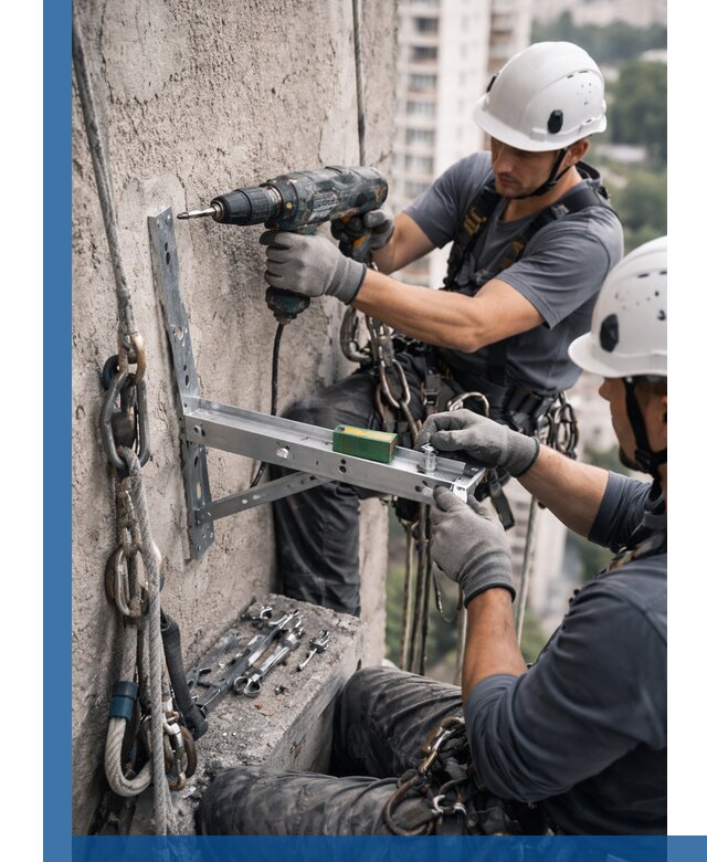 Установка кронштейнов кондиционера и крепежа в Магнитогорске