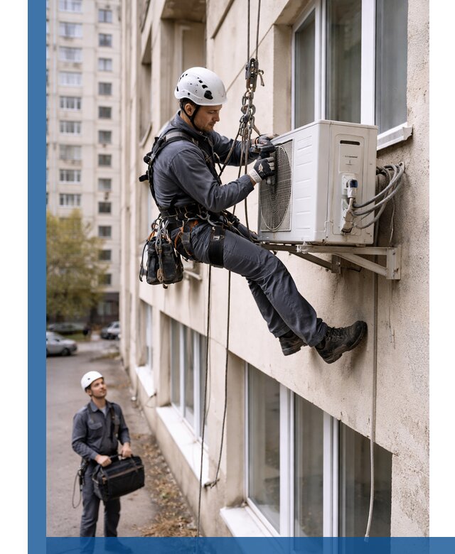 Демонтаж внешнего блока кондиционера в Магнитогорске профессионально