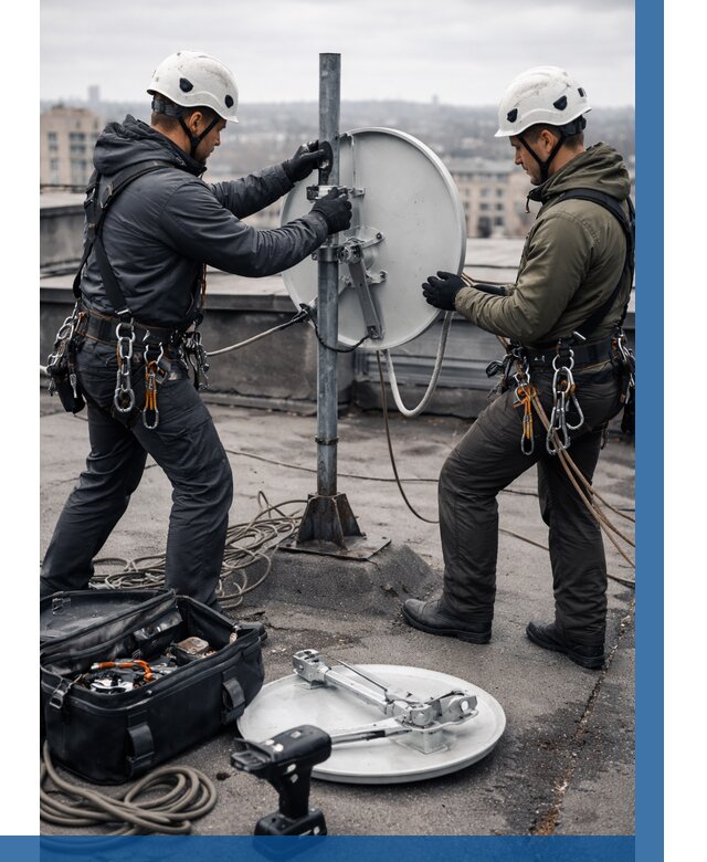 Демонтаж антенн на крыше в Магнитогорске от 4655 р. | ВЫСОТНИК-Мгн