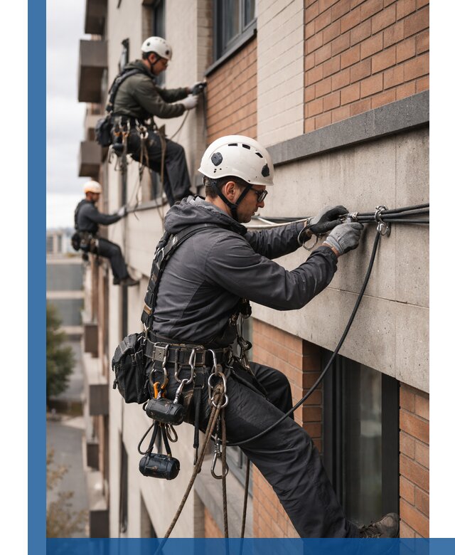 Крепление кабеля на фасаде монтаж и крепеж в Магнитогорске