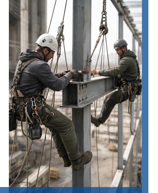 Монтаж металлоконструкций на высоте в Магнитогорске от 3621 р. | ВЫСОТНИК-Мгн