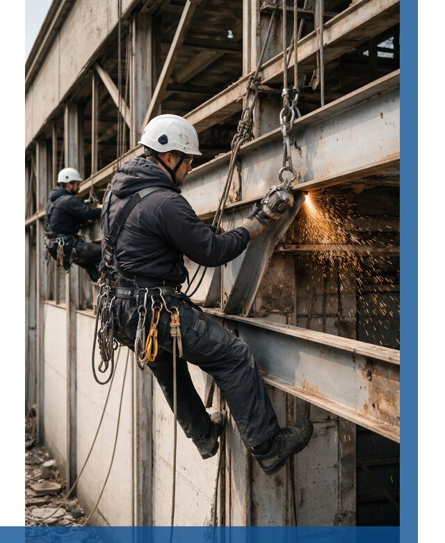 Демонтаж металлоконструкций на высоте в Магнитогорске от 6724р. |ВЫСОТНИК-Мгн