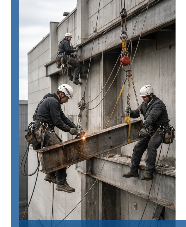 Демонтаж металлоконструкций на высоте в Магнитогорске под ключ