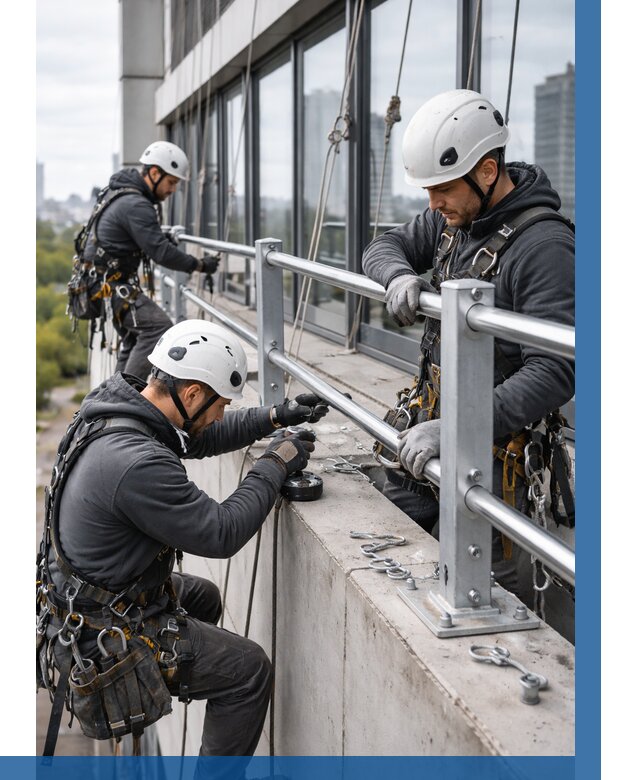 Монтаж ограждений на высоте в Магнитогорске, от 1241 р. | ВЫСОТНИК-Мгн