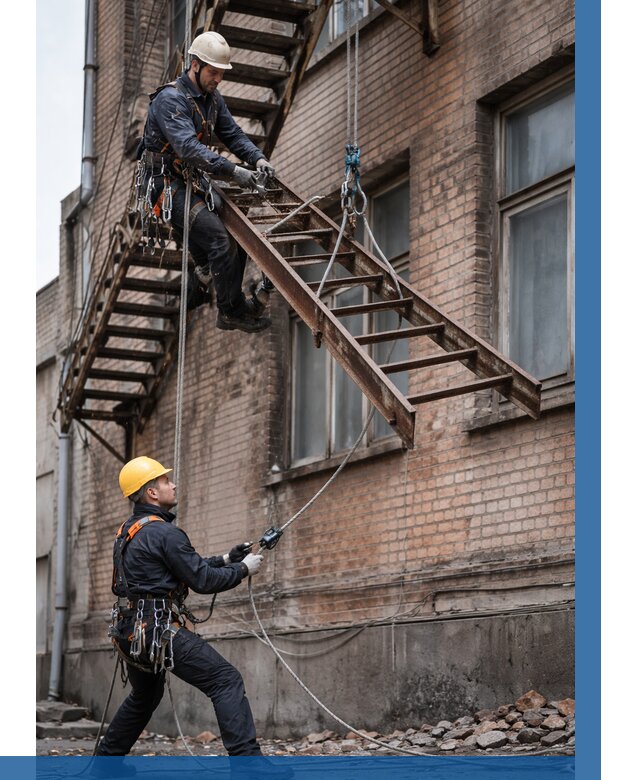 Демонтаж пожарной лестницы в Магнитогорске от 12414 р. | ВЫСОТНИК-Мгн