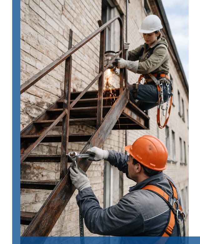 Ремонт и восстановление пожарных лестниц с выездом в Магнитогорске