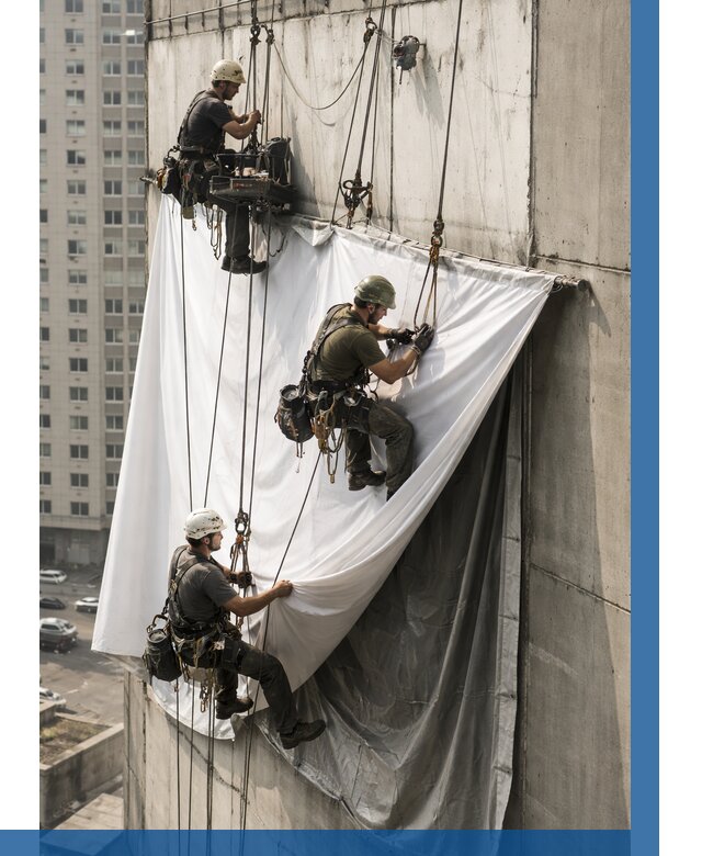 Замена баннерного полотна в Магнитогорске от 6724 р. | ВЫСОТНИК-Мгн—заказать