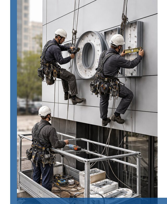 Профессиональный монтаж световых букв в Магнитогорске под ключ