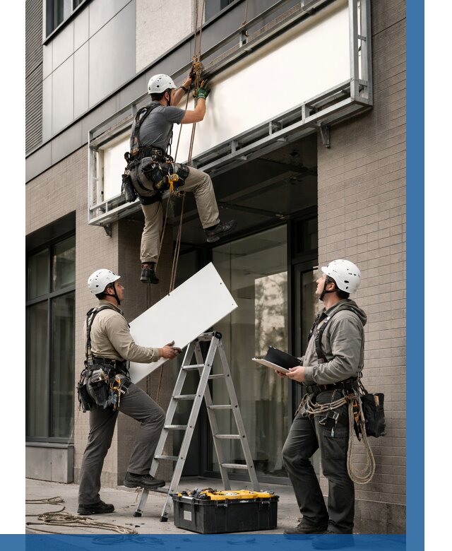 Монтаж светового короба в Магнитогорске от 6724 р. | ВЫСОТНИК-Мгн