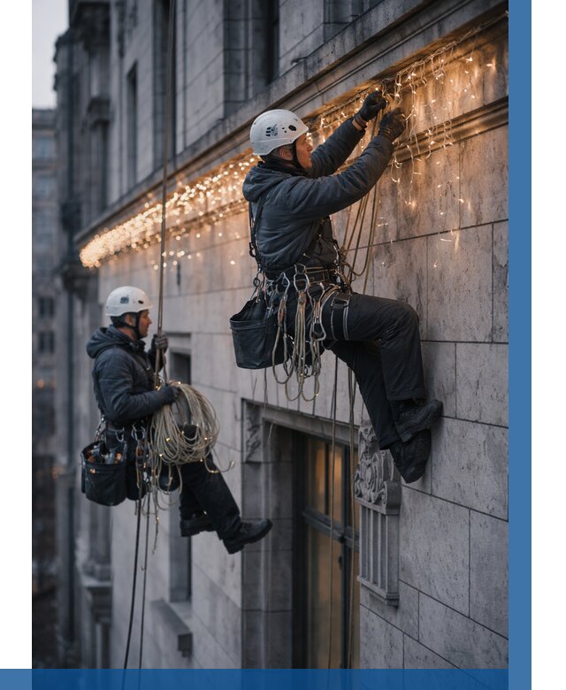 Монтаж новогодней иллюминации в Магнитогорске от 8793 р. | ВЫСОТНИК-Мгн