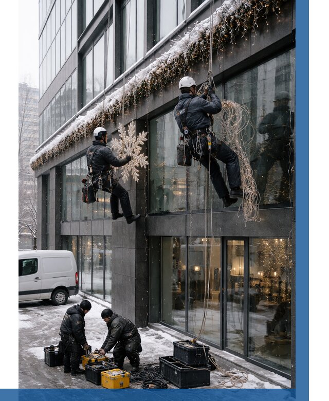 Демонтаж новогоднего оформления в Магнитогорске от 5690 р. | ВЫСОТНИК-Мгн