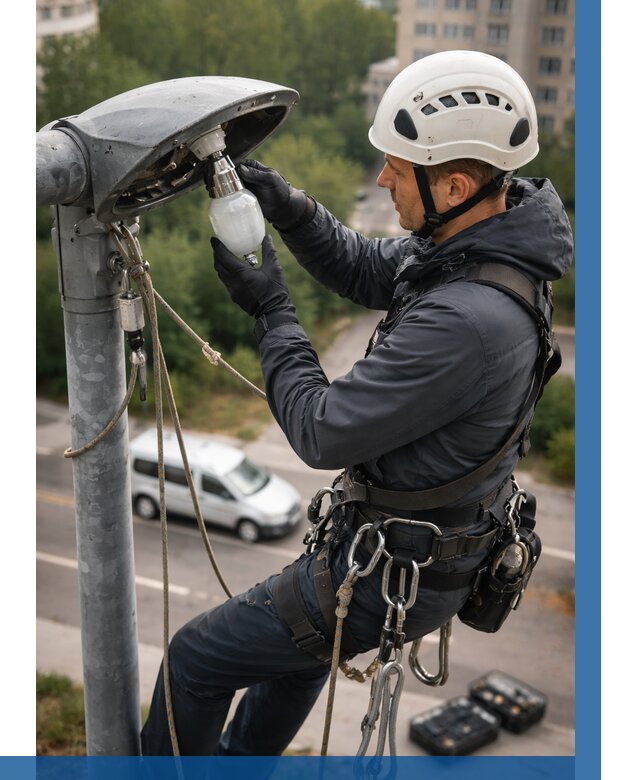 Замена ламп на высоте в Магнитогорске от 2586 р. | ВЫСОТНИК-Мгн